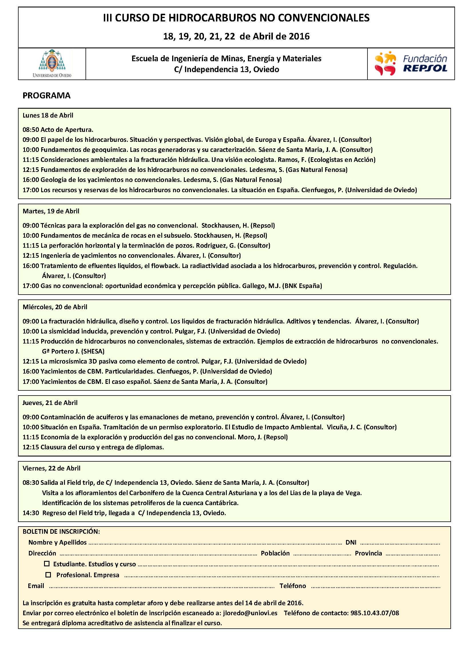 Cartel Curso HNC 2016